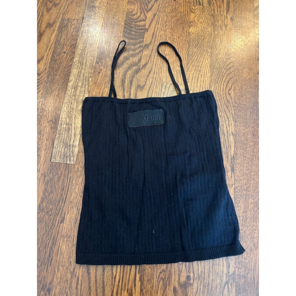 OpéraSPORT Copenhagen Ribbed Cotton Black Knit Cami Size 1 (XS/S) Minimalist
